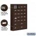 Salsbury Cell Phone Storage Locker - with Front Access Panel - 7 Door High Unit (5 Inch Deep Compartments) - 20 A Doors (19 usable) and 4 B Doors - Bronze - Surface Mounted - Master Keyed Locks